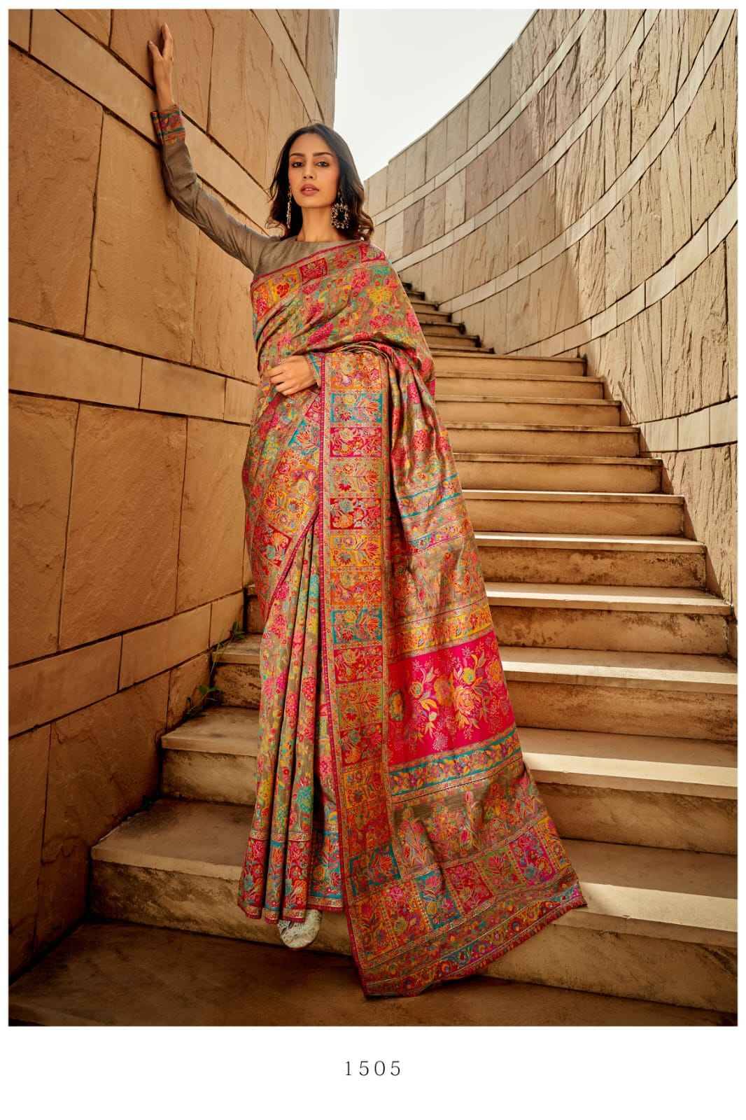 1500 kashmiri By Rajtex 1501 to 1506 Series Indian Traditional Wear Collection Beautiful Stylish Fancy Colorful Party Wear & Occasional Wear Modal kashmiri Sarees At Wholesale Price